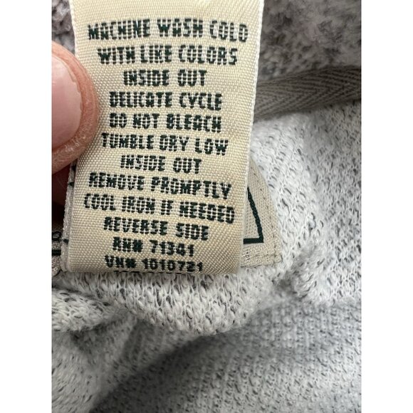 Vintage LL Bean heathered gray shawl collar sweater M preppy academia professor - Picture 6 of 6